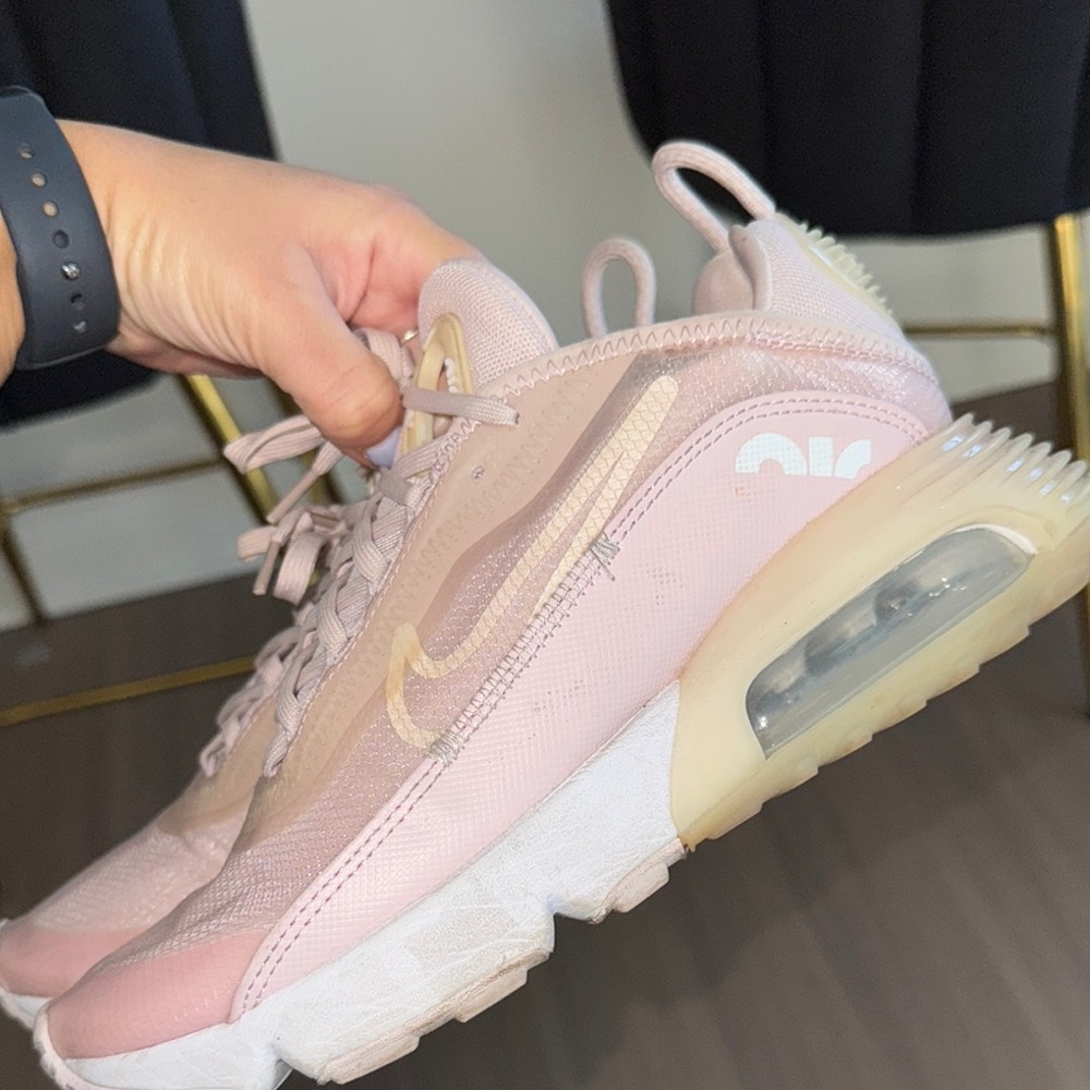 Women's NIKE Air Max Pink Athletic Shoes - Picture 3 of 4